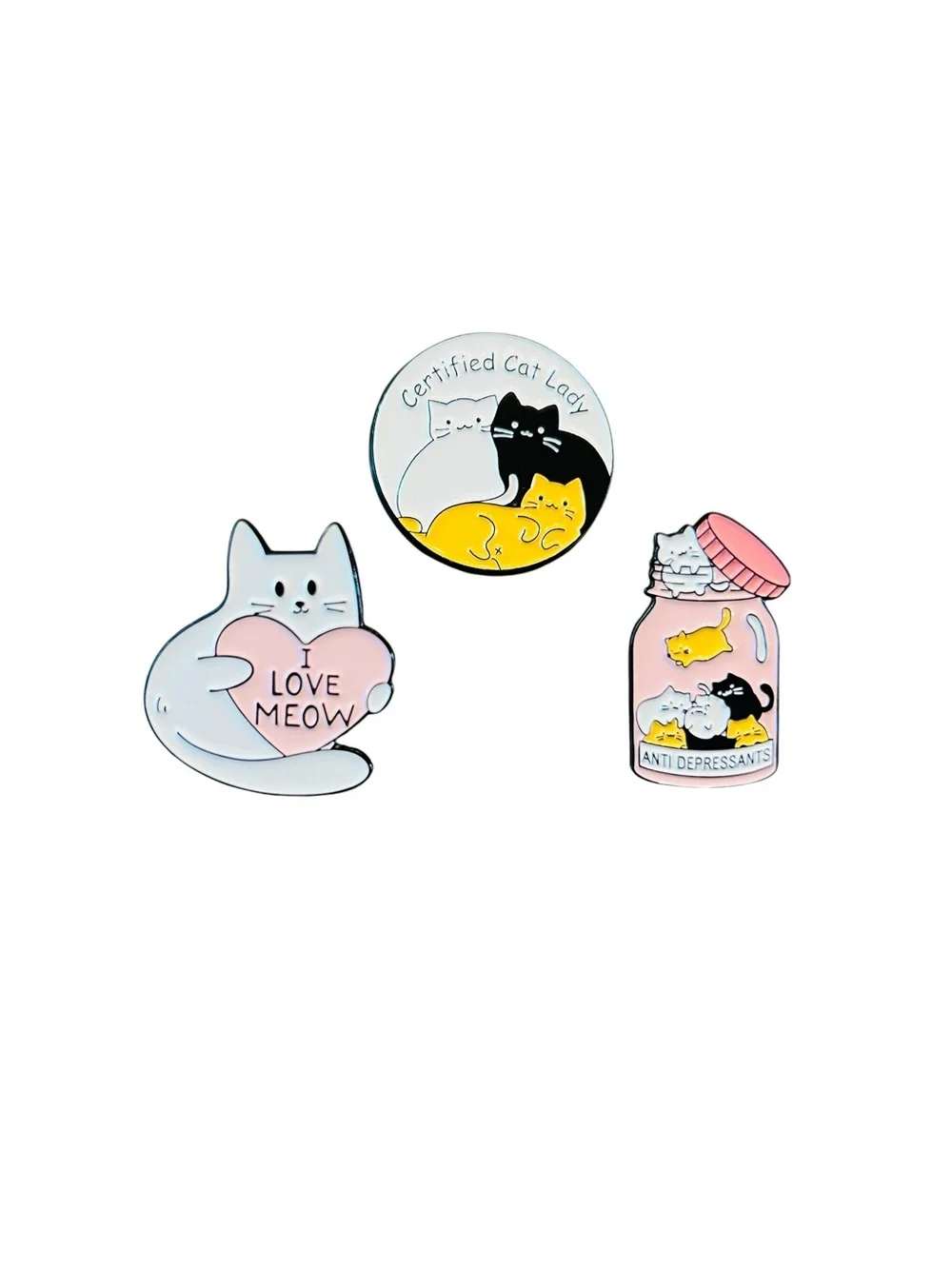 Cute Cat Enamel Pin Set - Picture 4 of 4